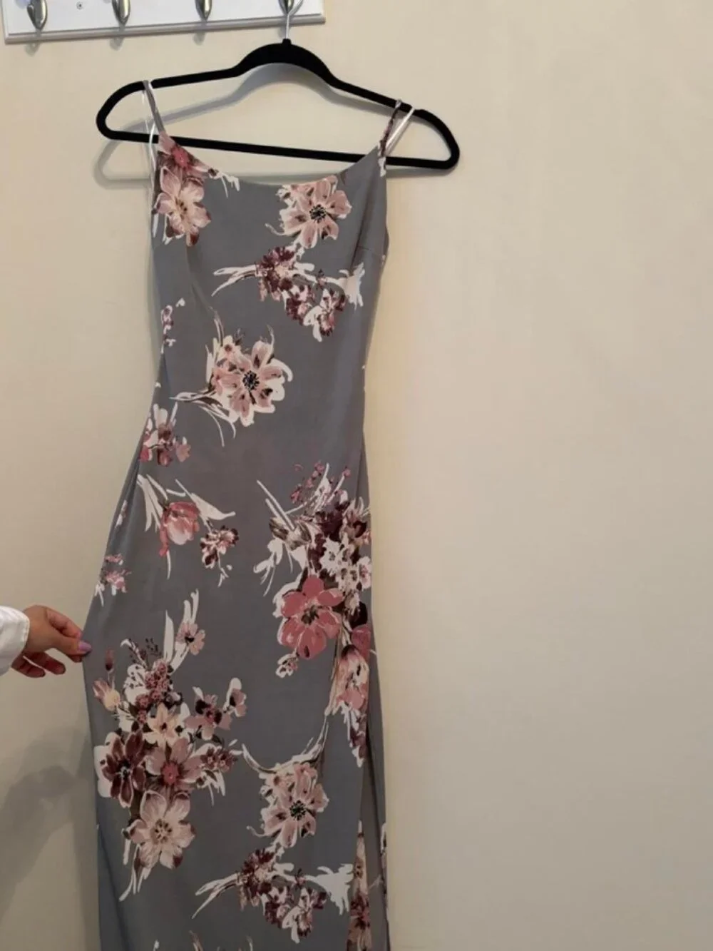 Windsor gray floral maxi dress